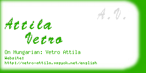 attila vetro business card